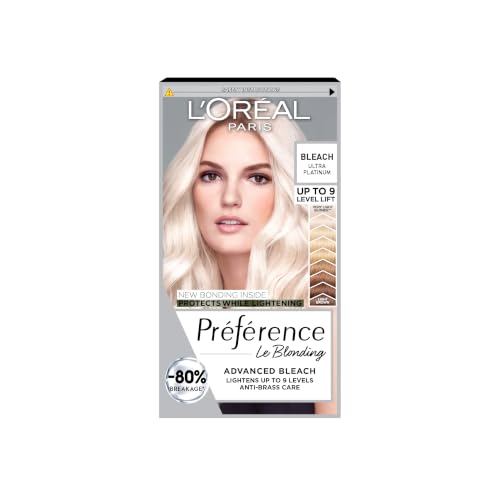 LOreal Paris Preference Hair Dye Luminous Permanent Rich Hair Colour Long Lasting Brilliance Achieve Radiant Salon-Inspired Results Shade: Extreme Platinum