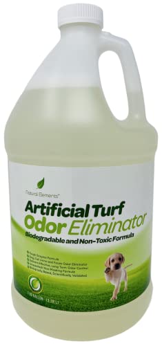 Natural Elements Artificial Turf Odor Eliminator | Enzyme Odor Control | Non-Toxic | Dog, Cat, Urine, & Feces | Unscented, Non- Masking (1 Gallon) #TOP4