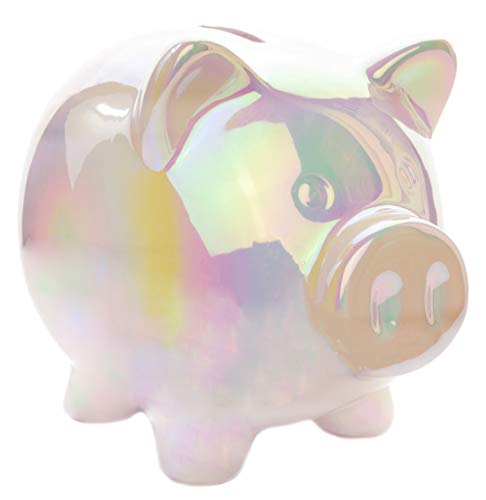 Preisvergleich Produktbild Piquaboo Irisierend Keramik Sparschwein - mit Schlüsselverriegelung