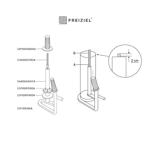 Freiziel® Stretchfolien Abroller Profi 450-500 mm orange Metall SRT