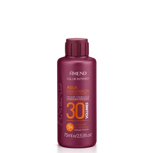 Água Oxigenada Cremosa Amend Color Intensy, Descolore E Auxilia No Tingimento Dos Cabelos, Uso Profissional, Promover A Oxidação Nos Processos De Coloração Ou Descoloração (30 volumes, 75ml)