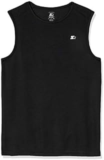 Starter Men's Sleeveless Muscle Tech T-Shirt, Amazon Exclusive, Black, Medium