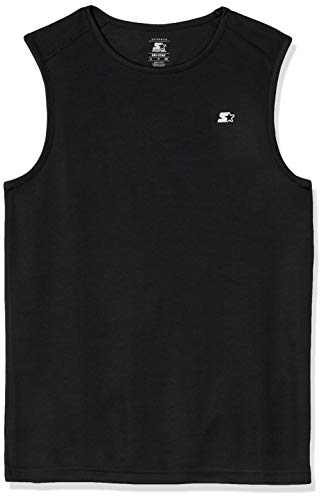 Starter Men's Sleeveless Muscle Tech T-Shirt, Amazon Exclusive, Black, Medium