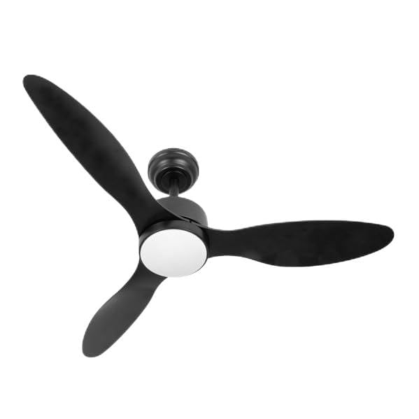 Brightium Ventilador DC 24W 3 aspas 6 velocidades 107dB 2424lm 3000-4000-6500K remoto regulable con temporizador y memoria, ideal para confort en el hogar.