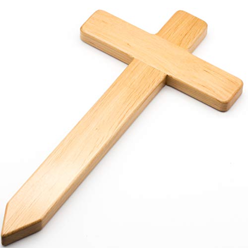 Edles kleines Holzkreuz aus EU Erle fürs Grab, Grabkreuz, als Grabstein Ersatz für den Friedhof, als Grabschmuck und Grabdekoration, für Hund, Katze und Tier als Kreuz