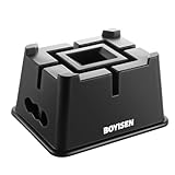 BOYISEN Trailer Jack Block - RV Jack Blocks for 5th Wheel, Pop Up, Toy Hauler Fits for Any Tongue Jack, Foot, Post, Stabilizer Support Up to 16,000lbs Easy Carry Handle (1)