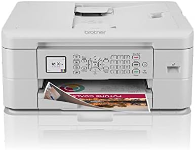Brother MFC-J1010DW Wireless Colour Inkjet Printer | 4-in-1 (Print/Copy/Scan/Fax) | Wi-Fi/USB.2.0/NFC | A4 | Photos | Ink Included | UK Plug, Grey, White