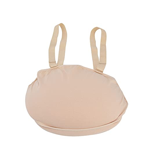 Pomya Vientre de Embarazo Falso 2-10 Meses Color de la Piel Bolsa de Tela de Barriga Embarazada Artificial Vientre de Embarazada de Silicona para Actor Disfraces de Película Cosplay(7-8 Meses)