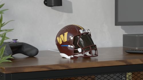 Image of NFL Echo Dot Bundle: Includes Echo Dot | Charcoal and Limited-Edition NFL Helmet Stand | Washington Commanders