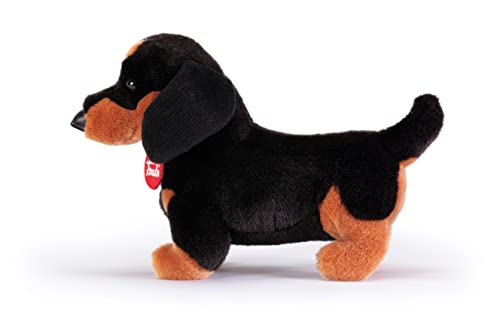 Trudi Dachshund Leo Hund Plüschtier Spiel, Weihnachts- und Geburtstagsgeschenk | 11x19x25cm Grosse S | Klassische Plüschhunde | Modell 22336