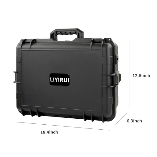 Image of Portable Hard Case - Waterproof Carrying Case,with DIY Foam,Large,18.4x 12.6 x 6.3 inch