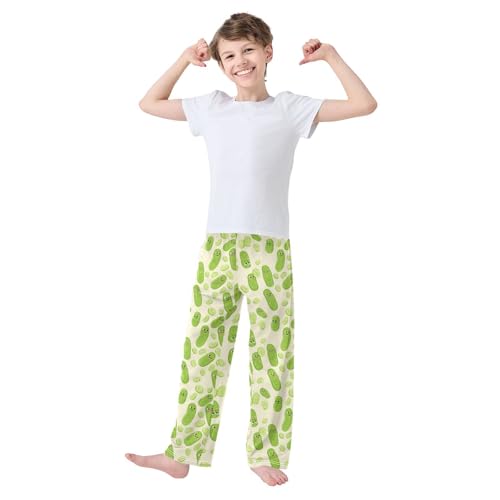 Pajama Bottoms, Kawaii Cucumber Pickles Pajamas Pant Sleep Long Pants Lounge Wear Sleepwear Pjs3