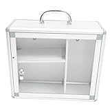 FRCOLOR Medizinkoffer mit Sicherheitsverschluss Wandmontierbar Langlebige Aluminiumlegierung für Zuhause Schule und Outdoor Aktivitäten Praktischer Verschlusskasten