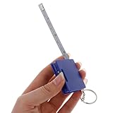 Keychain Construction Tools Roulette Measuring Instrument 1M Retractable Ruler Steel Tape Measure Mini Measure Tape Multifunctional(Blue)