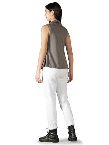 Image of NIMBLE Women's Open Front Sleeveless Cotton Short Shrugs | Modern Fashionable Cardigan for Casual & Formal Wear | Comfortable & Stylish Outerwear For Party