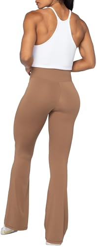 Image of Sunzel Flare Leggings, Crossover Yoga Pants with Tummy Control, High-Waisted and Wide Leg