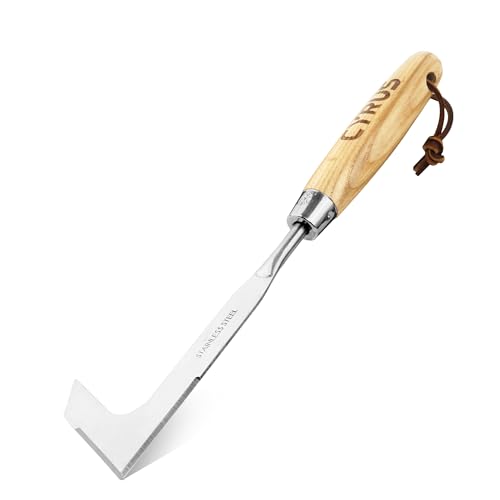 CYRUS Crack Weeder,Weed Puller Tool,13.6”Stainless Steel Weeder,Hand Weeder Hook for Lawn Garden Patio Deck