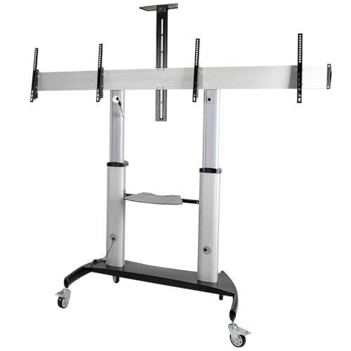 Soporte rodante doble para TV 37-60 pulgadas, 50kg c/u miniatura 1