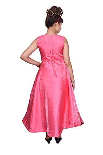 Image of Sky Heights Girl's Silk Blend Fit and Flare Maxi Wedding Dress