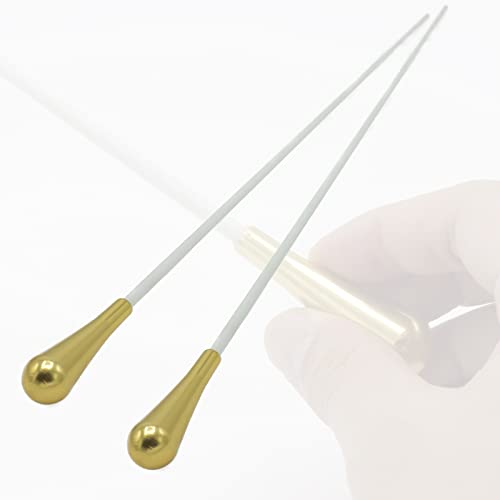 Joyangy 2pcs 15inch Gold Music Conductor Baton Orchestra Baton, Music Conducting Baton with