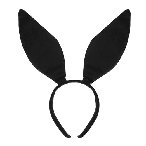 Soochat Bunny Ears Headband Cute Sexy Rabbit Ear Hair Band for Easter Halloween Christmas Party Cosplay Costume Accessory Black