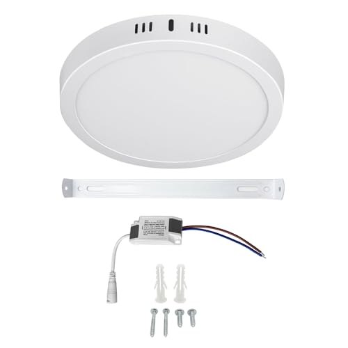 Reviews de Lamparas de techo los preferidos por los clientes. 46 Volteck Lait Luminario Redondo Tipo Plafón Luz de Día, LED 18 W, 120 V - 240 V / 60 Hz, 6500k, Color Blanco