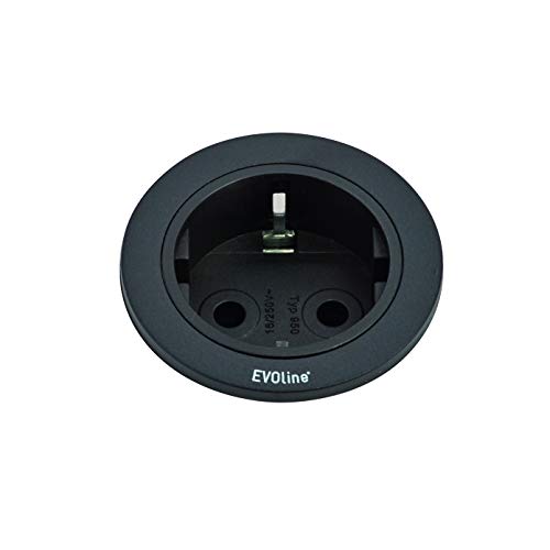 EVOline 159280000900 Steckdosenleiste Unterputz 1-Fach schwarz