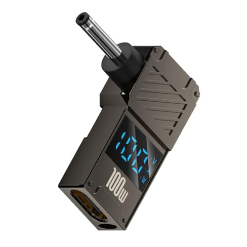 ETZIN USB C Female to DC 3.5 x 1.35mm PD Power Charging Adapter | Aluminum Alloy 90Degree Angled (3.5x1.35mm)