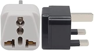 2PCS Plug Socket Converter for Shaver, 2 Pin To 3 Pin 13A Fuse Adaptor Plug, Toothbrush Adaptor Plug for Bathroom Socket
