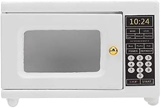 Zerodis 1:12 Dollhouse Microwave Oven, High Simulation Miniature Doll House Microwave Mini Dining Room Small Decoration for Complementary Dollhouse Kitchen Appliance