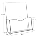 Acrylic Brochure Holder, 8.5 x 11 inches Clear Acrylic Literature Holder Plastic Flyer Display Stand (2 Pack)