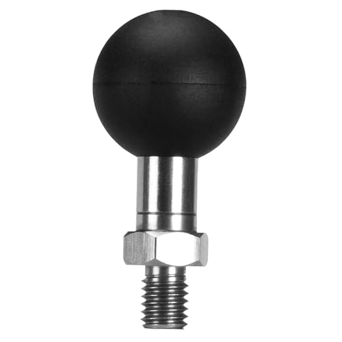 Alriedy Boule de montage Ram Mount M8 x 1,25 - Adaptateur boule de 2,5 cm - Compatible avec les montures RAM - Taille B - Double socle - Boule d'attelage pour...