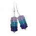 Handmade sea glass jewelry from Hawaii,Purple blue cobalt sea glass earrings,Dangle earrings, sterling silver hooks, Hawaiian Gift, FREE gift wrap, FREE gift message, FREE shipping