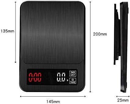 Food Scale Digital Kitchen Scale Electronic Drip Coffee Scale with Timer Precision Diet Scale for Cooking Baking Measure Tools. Scales