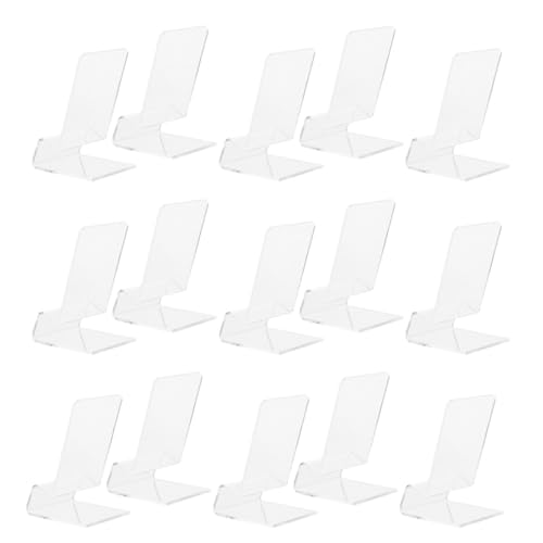 TOPBATHY Soporte para Teléfono Celular de Escritorio Transparente, 15 Piezas Acrílicas, Diseño Estable y Compacto, Adecuado para Smartphones, Adecuado para Oficina y Hogar