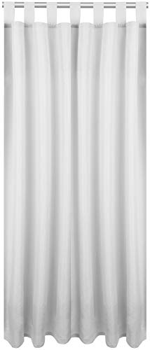 Bestlivings Blickdichte (Grau) Gardine mit Schlaufen in 140x225 cm (BxL), Vorhang Dekoschal als Sichtschutz