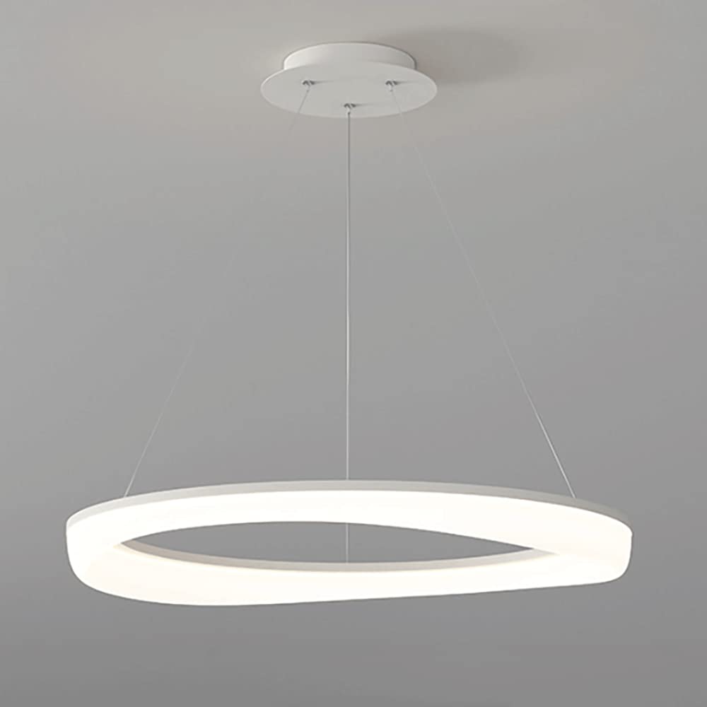 Lampe suspendue LED 6000K en acrylique blanc et métal moderne pour salon