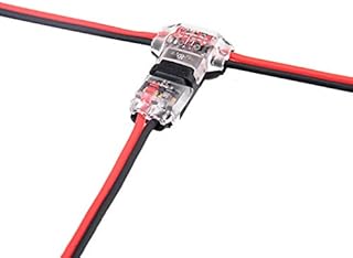 Wire Connectors, 12 Pack Low Voltage Electronic T Tap Connectors 2 Pin, Solderless Rock Solid Connectors with No Wire Stripping Reqired for Mid-Span Branching Connection 20/22 AWG Cable 0.2-0.5mm²