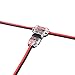 Produktbild Brightfour T Verbinder, 12 Packung Niederspannung T Hahn Kabelverbinder T geben 2 Pin lötfreie mit kein Draht-stripping für Drähte 20/22 AWG 0,2-0,5mm² Anschlusskabel erforderlich