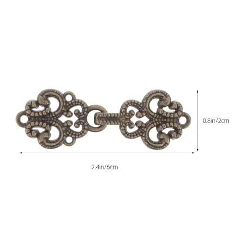 jojofuny 20 Pairs Chinese Frog Closure Buttons: 60mm Vintage Metal Sewing Fasteners for Cheongsam Hanfu - Traditional Clothing Accessories - Thumbnail 3