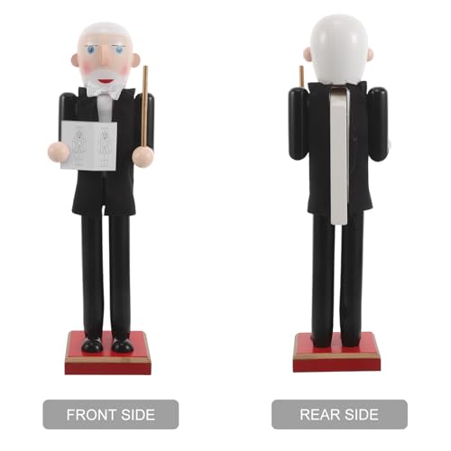 Casse-Noisette Professeur Bois Foncé Stable 25cm Décor Sans Chute - 4