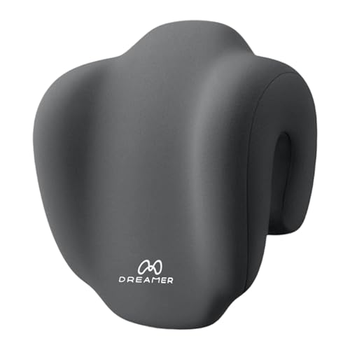 Sunerzenor お昼寝枕 低反発素材 頸椎サポート 取り外し可能なジッパーカバー 中空通気性設計 大人 昼休み 学生 デスクトップに最適, ダークグレー