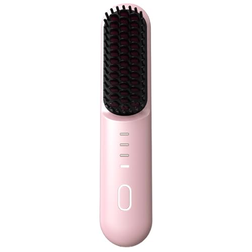 Brosse à lisser les cheveux sans fil et outil coiffure portable 2 en 1