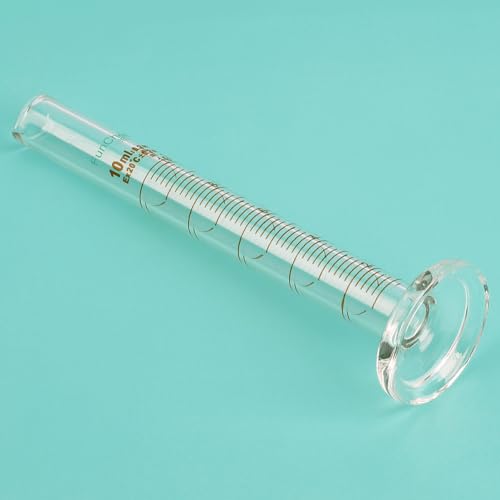 Cilindros de medición graduados de vidrio borosilicato FunChem de 10 ml para lecturas exactas 6