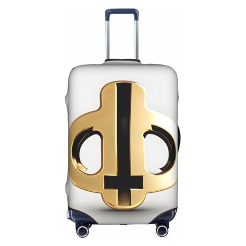 Golden pattern Printed luggage cover, double stitching all around, high elastic material, suitable for travel and business trip