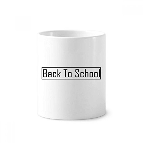 Porte-stylo en céramique blanche pour ranger les fournitures sur le bureau