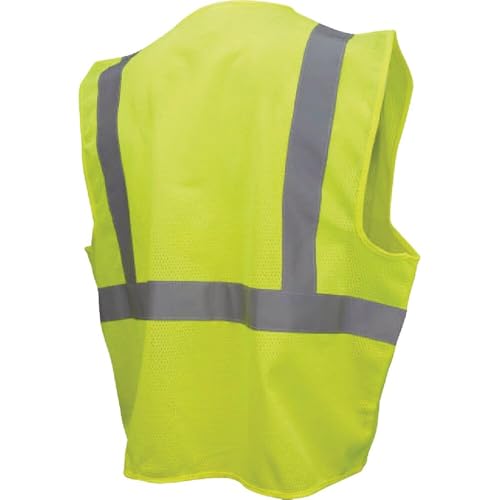 Image of Radians SV2ZGM 2X Safety Vest Class 2 Zipper with Pockets Lime Green Mesh