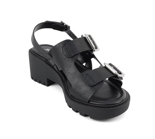 Soda “Galaxy” ~ Women Open Toe Fisherman Lug Sole Low Heeled Sandals4