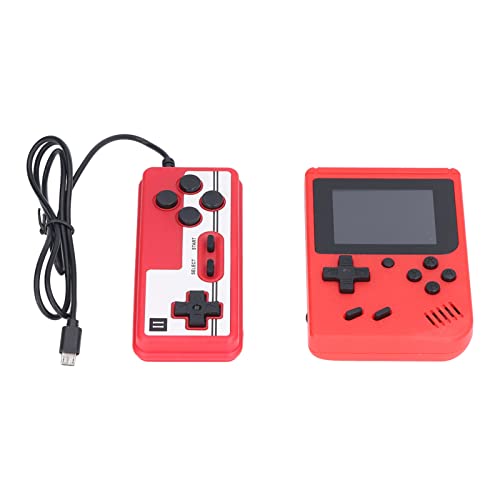 SALALIS Consola de Videojuegos Retro, Imagen Clara Ultra Delgada Portátil 1020 MAh Batería Incorporada 400 Juegos Consola de Juegos Portátil para Viajes para Tren(Rojo) Cover