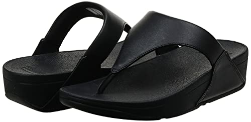 Fitflop Women's Lulu Toe-Post Leather Flip-Flop Sandal, Black, 8 #TOP6
